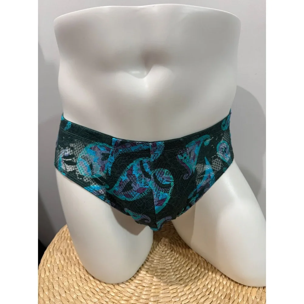 Cosabella Never Say Never Comfort Micro Brief Congo Paisley Lace Men's Size S